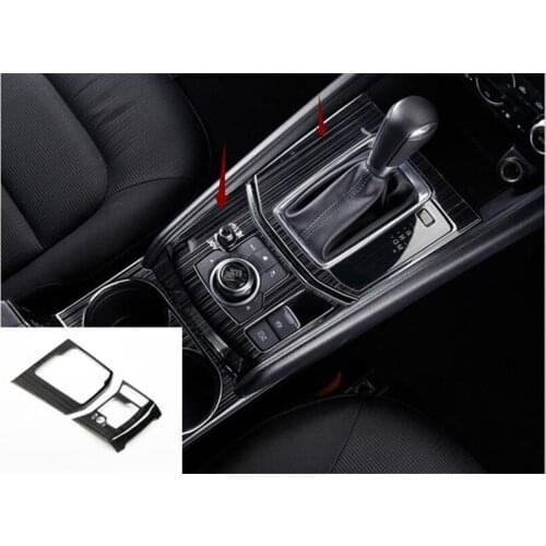 Car Styling For Mazda CX-5 CX5 CX 5 2017 2018 2019 RHD Car Gear Box Panel Trim Frame Cover Stickers Strips Garnish Decoration
