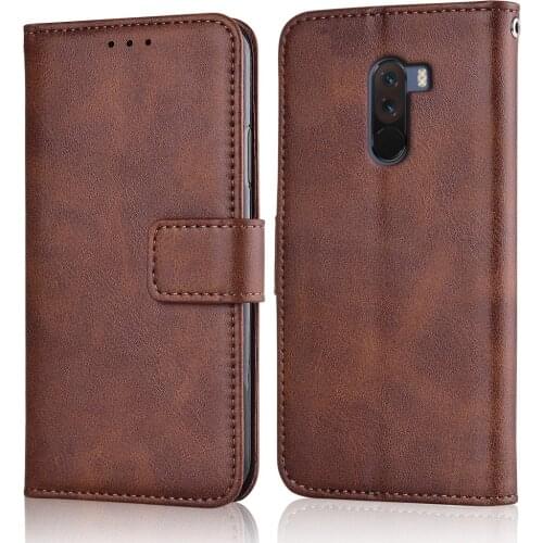 Xiomi Pocophone F1 Case Slim Leather Flip Cover for Xiaomi Pocophone F1 POCO F1 Case Wallet Card Stand Magnetic Book Cover