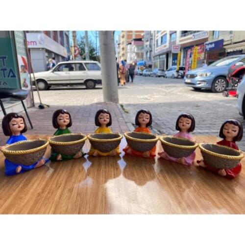 Lokumcu Girl 6'lı handmade decorative trinket Product dimensions 8*10 cm delight, candy, chocolate for ikramlarınız as