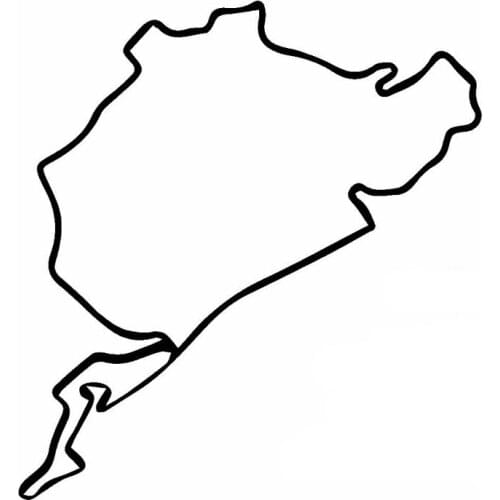 LLY-0116 Nurburgring Map Personalized Custom Fashion Decals PVC Rear Windshield Decorative Accessories Waterproof Auto Decal