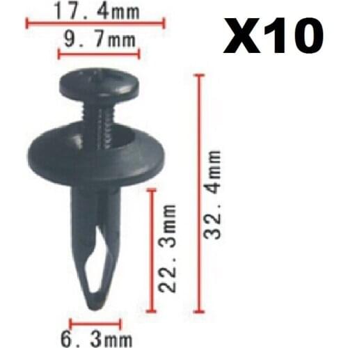 DOOR MOULDING TRIM STRIP CLIPS RUBSTRIP X10 Plastic Clips