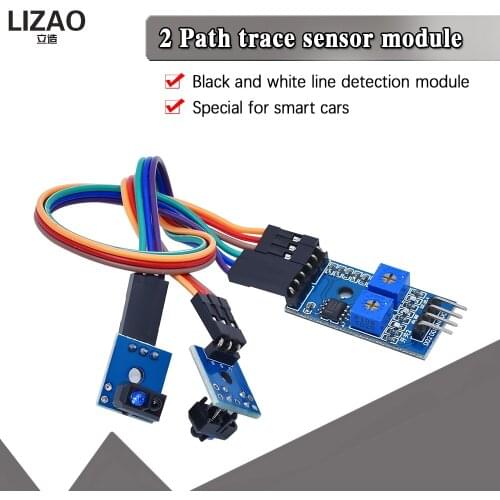 2 way two channel Line Track Sensor TCRT5000 Infrared Reflective IR Photoelectric Switch Barrier