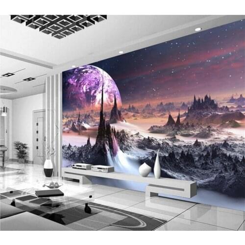 Fantastic universe Starscape Custom mural Modern 3D Living room TV Background Wallpaper Restaurant Hotel Cafe Background Wall