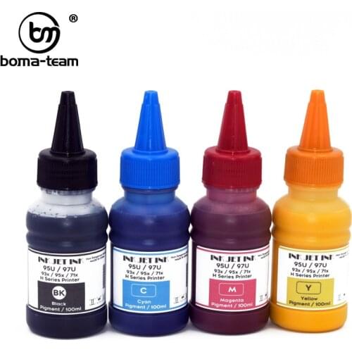 BOMA-TEAM 100ml*4colors Color vivid HP711 711XL Waterproof pigment ink For HP 711 ink refill For HP Designjet T120 T520 Printers