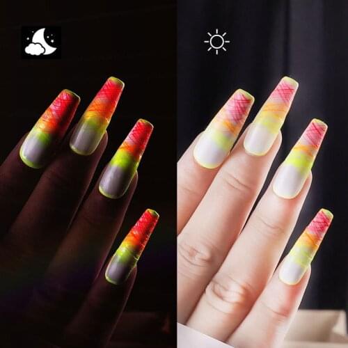 Nail Art Painting Luminous Elastic Drawing Glue Popular Exclusive 8 Colors 8MlL Phototherapy Flash Nail Gel