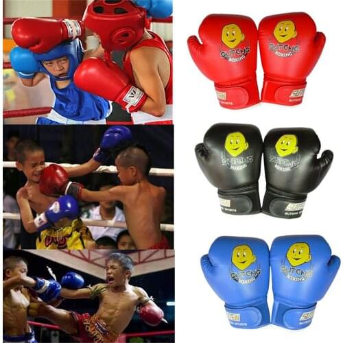 Cartoon Boxing Gloves For Child PU Karate Fight Sanda Training Kids Equipment Fight Sport Gloves Training Durable Boxing Gloves