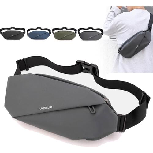 Men Nylon Waist Fanny Pack Running Bags Sports Reflective Travel Military Male Single Messenger Chest Pack Bum Hip Belt Bag