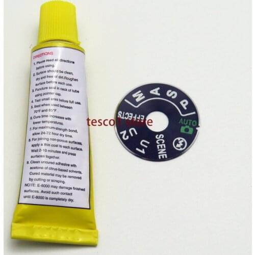 New Top Cover Function Dial Model Button Label For Nikon D7100 D7200 D7500 D750 With Glue Repair Part