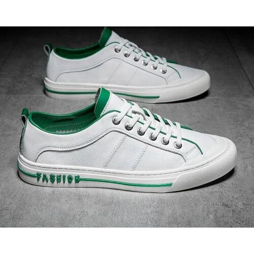 2021 Spring New Casual Shoes Low-Cut Lace-Up Fashion Trend Shoes Artificial Leather Mens Shoes Non-Slip Wear-Resistant Shoes