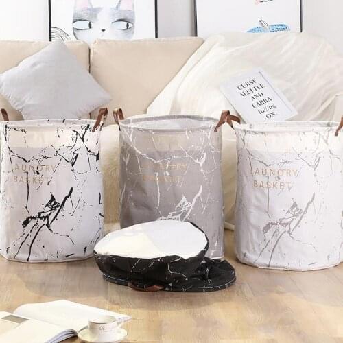 Cotton Linen Storage Bucket Sundries Receiving Barrel Storage Bag Household Dirty Clothes Tissue Space Savers Waterproof