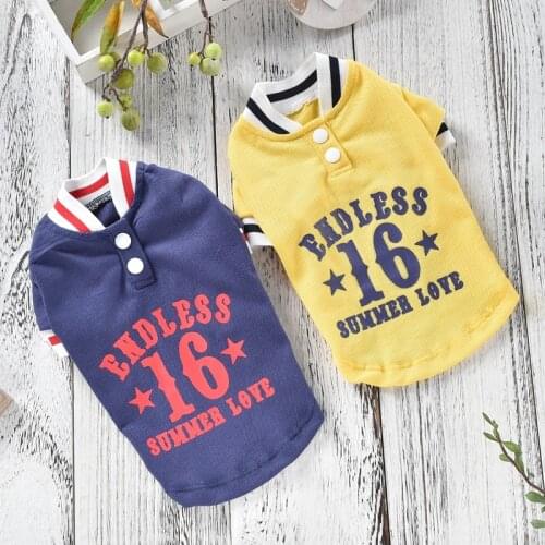 Stripe Summer Sweatshirt Dog French Bulldog Terrier Small Medium Animal Costumes Sports T Shirt XS 2L Pet Clothes Pugs Cat Coat