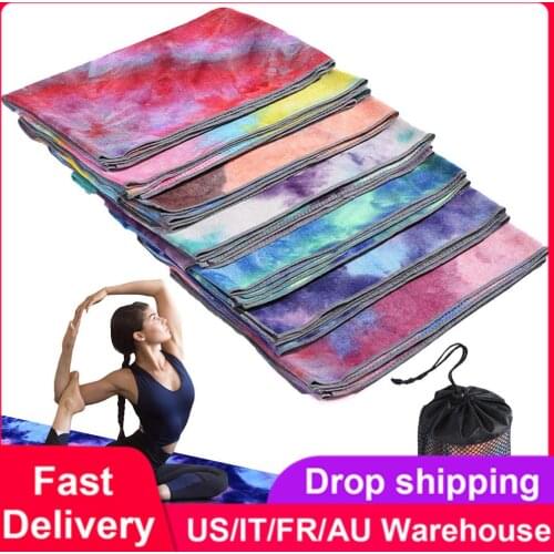 Fitness Towel 63 * 183cm Printed Yoga Mat Microfiber Non-slip Tie-dye Sports Beach Swimming Quick-drying Yoga Shop Towel