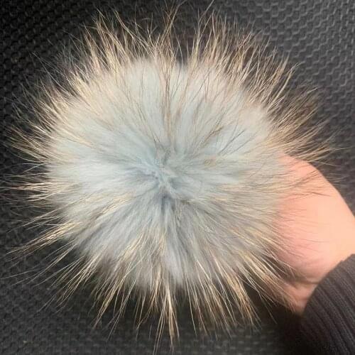 Real Fur Pom Pom Raccoon Fur Pompon Fox Fur Pompoms Nature Fur Pom Poms For Scarf Gloves Hats Cap Blanket Pompon Handmade