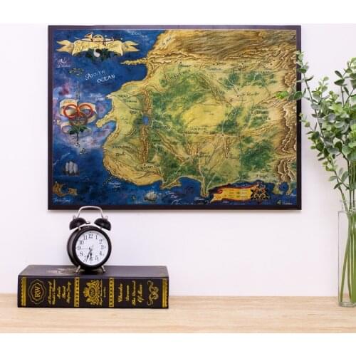 The Wheel of Time Map Poster Prints The Westlands Map Wall Art Canvas Painting The Eye of the World Map Print Home Decoration