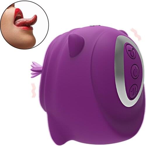 Sex Toy Tongue Vibrator Clit Nipple Sucker for Women Dildo USB Rechargeable Oral Licking Clitoris Stimulator Couple Erotic Goods
