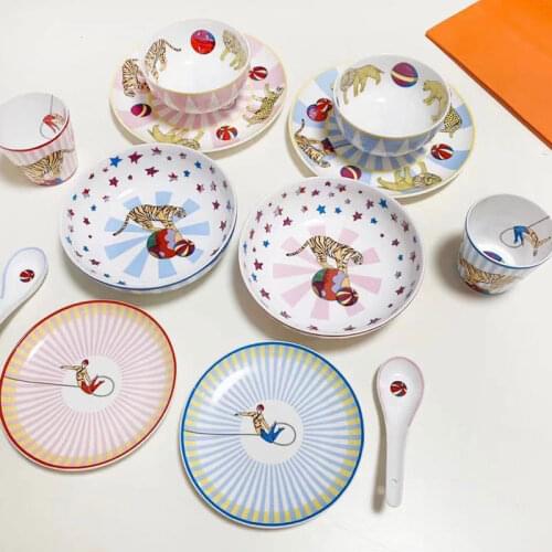 Nordic Porcelain Dinner Set Kitchen Restaurant Party Wedding Dinnerware Ceramic Serving Soup Bowl Dessert Salad Sauce Dish Plate