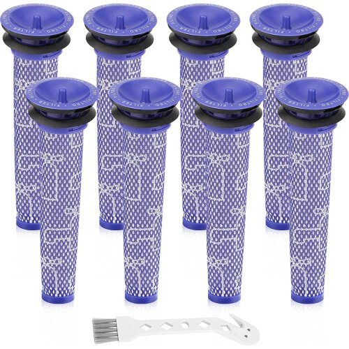 Replacement Washable HEPA Pre-Filters for Dyson V6 V7 V8 DC58 DC59 DC61 Animal Vacuum Cleaner with Brush, 965661-01