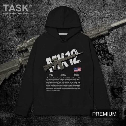 USA MK12 Sniper Rifle Guns fan print long sleeve hoodies men casual fashion sweatshirt loose hooded harajuku Popular Tracksuit