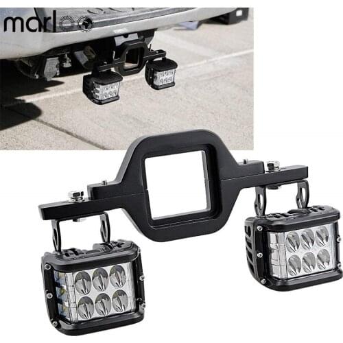 Universal Tow Hitch Mounting Bracket Wth 3x3 LED Pods Work Light For Truck Car Suv Boat offroad Accessory