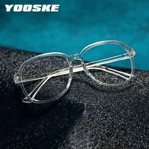 YOOSKE Vintage Jelly Colored Glasses Frames Women Transparent Frame Optical Computer Gaming Eyewear Ladies Yellow Spectacles