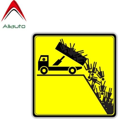 Aliauto Funny Car Sticker Bad Traffic Truck Warning Decal Accessories PVC for Mercedes Honda Toyota Volkswagen, 11cm*11cm