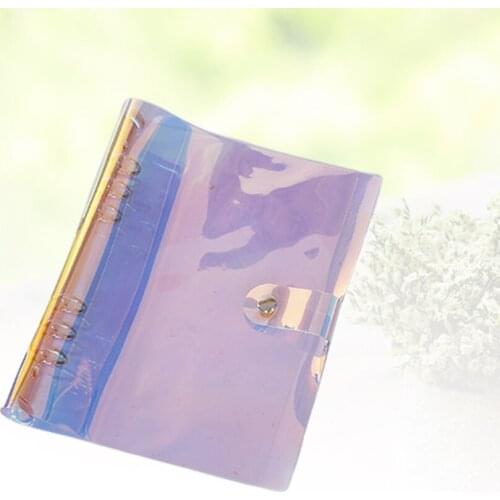 1pc A5 PVC Notebook Cover Six Holes Notebook Case Protector for Planner Agenda