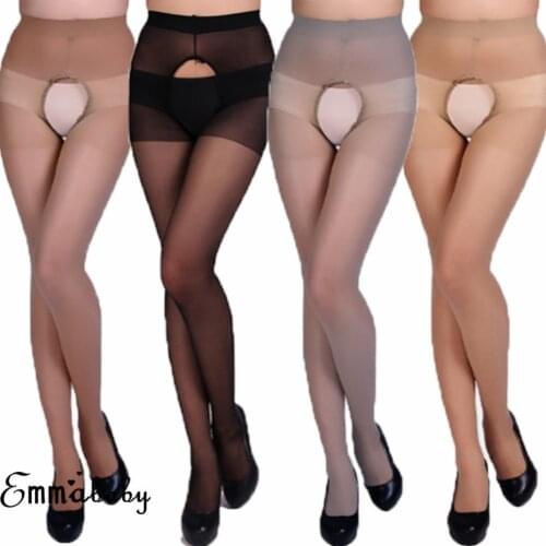 Women Fashion Lace Open Crotch Soft Tights 2021 HOT New Arrival Sexy Lady Elastic Pantyhose Stockings Black Cutout Stocking