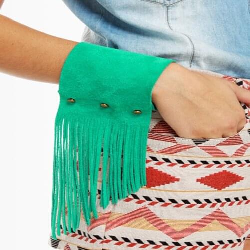TOTABC Leather Bracelet For Women Tassel Bracelets Designer Punk Style Wrap Bracelet wholesale Female Jewelry