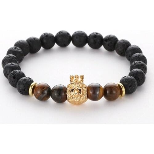 Gold Natural Stone Bracelet Female Jewelry Round Red Lovely Figure Steel Flower Pendant Charm Bracelets For Women Jewelry Gifts