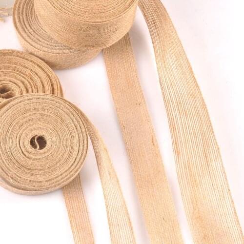 10M Packging Gift Jute Burlap Ribbons For DIY Wedding Party Decor Linen Ribbon Handmade Flower Bottle Belt Craft Supplies c2411