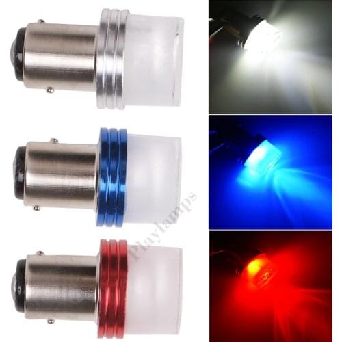 2 Pcs Car strobe flash LED 1157 BAY15D P21W 3W COB Car Light bulb Tail Signal Brake Stop Reverse DRL Light DC12V