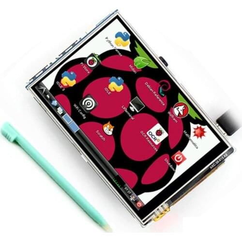 3.5 inch 480*320 Touch Screen Raspberry Pi B/B+ V3.0 Shield Resistance LCD Display Module TFT with Touch Pen XPT2046 Controller