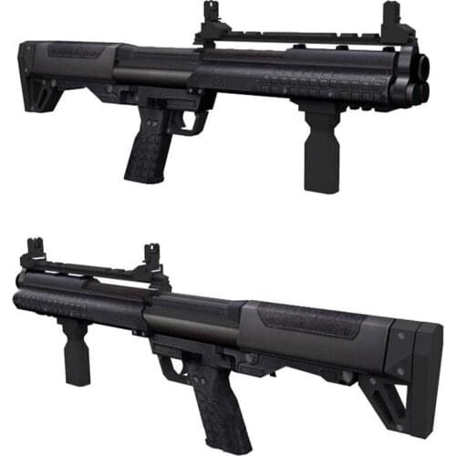 3D Paper Model Gun Shotgun Kel-Tec KSG Handmade DIY Weapon Toy For Cosplay