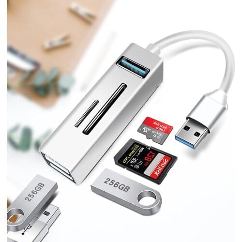 5 in 1 OTG USB C HUB Adapter Thunderbolt 3 Type C USB Splitter TF SD Card Reader Hub 3.0/2.0 for Samsung Xiaomi Macbook Pro/Air
