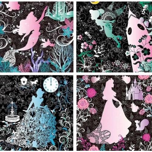 Round Drill 5D DIY Full Square Diamond Painting Disney Cartoon Princess Embroidery Cross Stitch Mosaic Rhinestone Decor