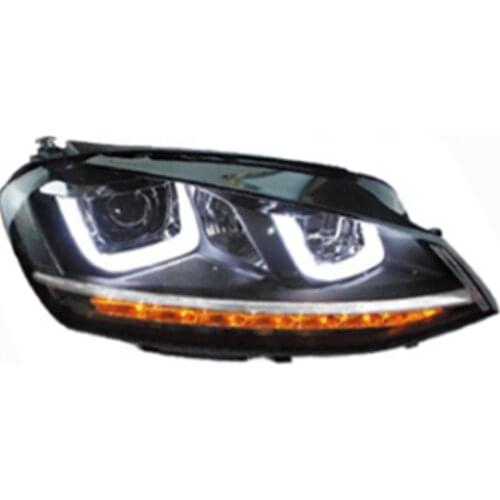 Auto Front Head Lamp Fit For VW Golf 7 Headlights Car Head Light Flowing Signal Lighting System Exterior Body Parts