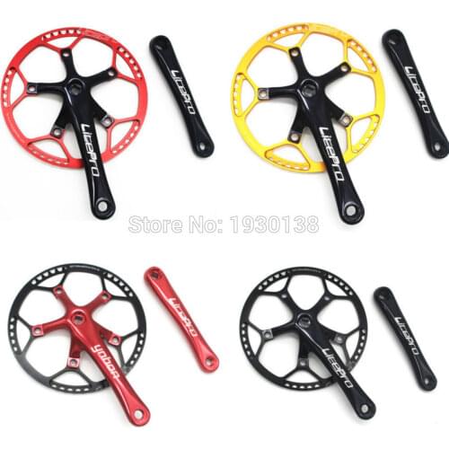 Litepro 41T/45T/47T Single-speed Folding bike Crankset Chainwheel alloy AL7075 chain wheel 170mm BCD130 square taper crank set