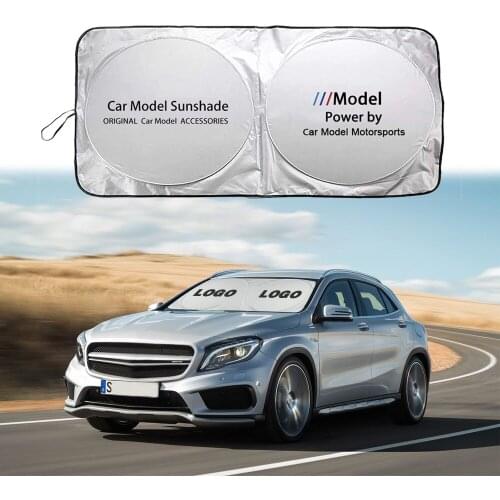 For BMW X1 X2 X3 X4 X5 Z3 Z4 1 2 3 4 5 Series Car Logo Windshield Sunshade Parasol Coche Auto Emblem Sun Shade Visor Block Blind