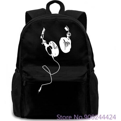 ELECTRO HOUSE MUSIC DJ WITH HEADPHONETECHNO CLUB Five Colors women men backpack laptop travel school adult student