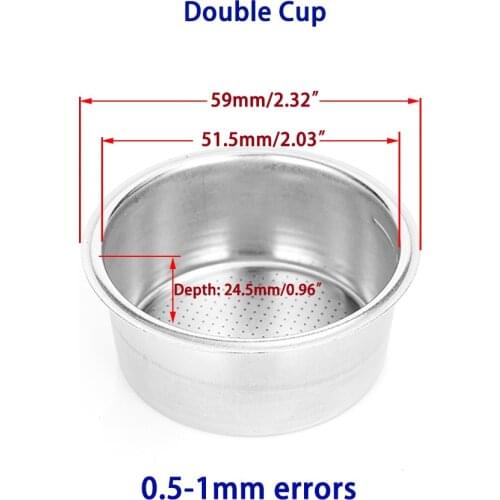 51mm Double-Cup Coffee machine Filter Basket Non-Pressure for household coffee maker Kitchen accessories coffee machine parts