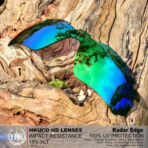 HKUCO For Radar Edge-Vented Sunglasses Polarized Replacement Lenses