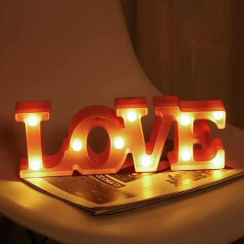 2020 New LED Color Love Table Lamp Christmas Confession Letter Light Proposal Creative Desktop Decoration Lamp