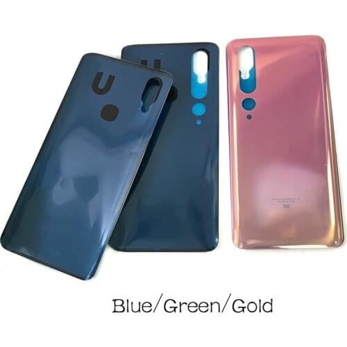 New For Xiaomi Mi 10 5G Replacement Glass Battery Back Rear Cover Repair Replace Phone Battery Door Case With Glue Adhesive