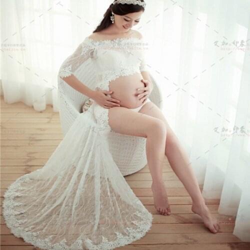 New Sexy Pregnant Dresses Maternity Photography Props Shoulderless Robe Maternite Shooting Maternity Clothes 6MDS030