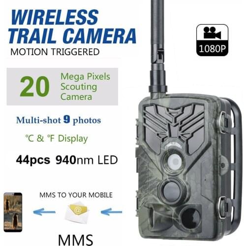 HC-810M 2G Hunting Camera Trail Camera SMS/MMS/SMTP 1080P Photo Traps 0.3s Trigger Time Trap Wildlife Surveillance Tracking Cams