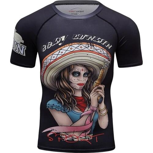 Cody Lundin Casual Men Running Tops Fitness T Shirt Digital Printing Outdoor Rash Guard