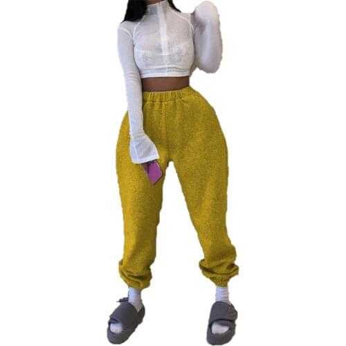Fashion Women Pants sweatpants Loose Women Sweatpants Pants Streetwears Solid Color Winter Clothes For Women