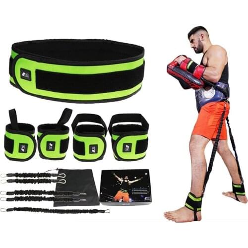 Leg Squat Boxing Combat Training Resistance Bands Fitness Combat Fighting Resistance Force Agility Workout Exercise Equipment