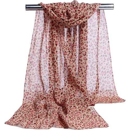 2018 Brand New Autumn And Winter Fashion Women Long Chiffon Scarves Leopard Print Shawl All-match Lady Soft Scarf 160*50CM