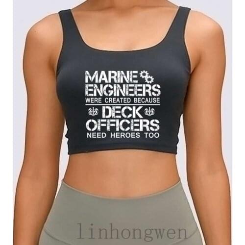 Marine Engineers Women Tank Top Cotton Summer Trend Euro Size S-XL Personalized Building Original Famous Crop Top